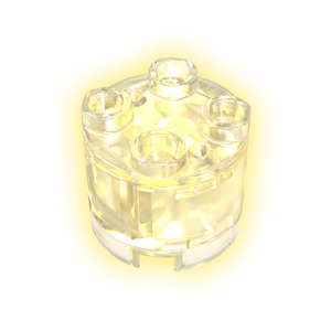 2x2 Cylindrical LED Lighting Parts-yellow Light-transparent Shell Gdsf0375