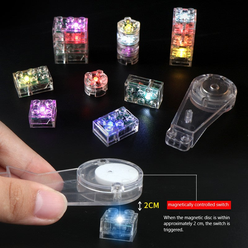 Magnetic Control Induction Building Accessories, Colorful Diy Light-Emitting Parts For Urban Street Scenes, Small Particle Led Building Decorative Toys