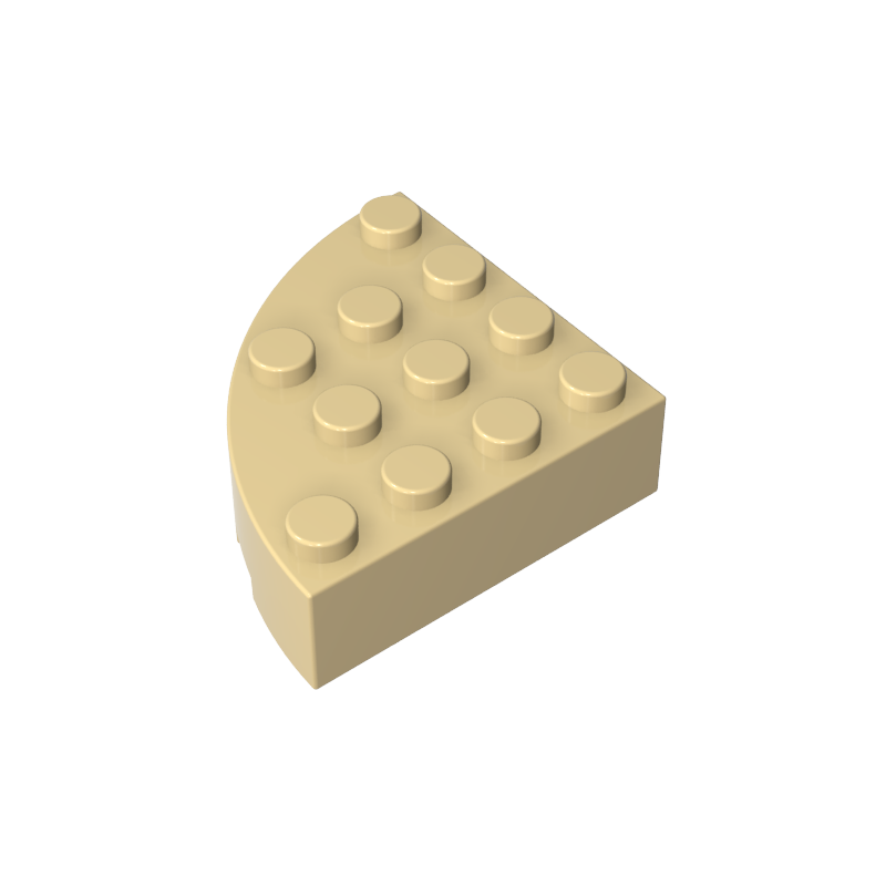 4x4 1/4 Scalloped Brick/curved Fillet 2577