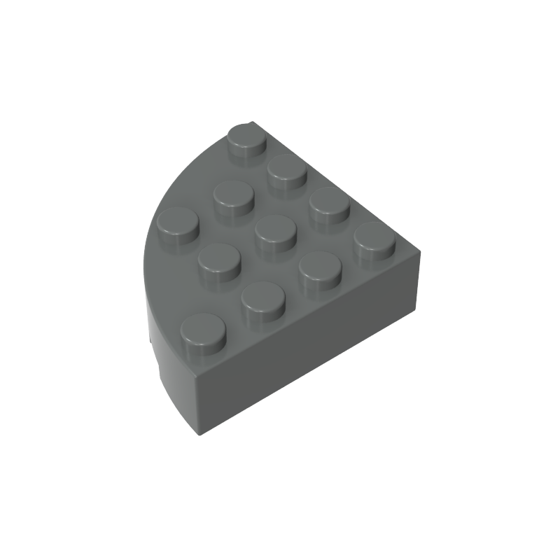 4x4 1/4 Scalloped Brick/curved Fillet 2577