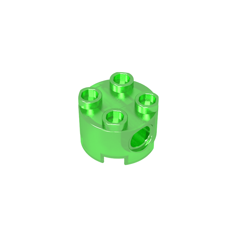 2x2 Cylindrical Brick With Key Holes 17485