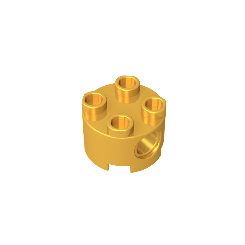 2x2 Cylindrical Brick With Key Holes 17485