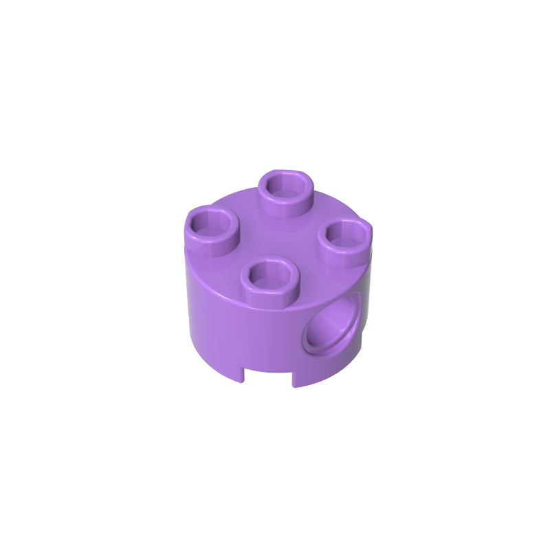2x2 Cylindrical Brick With Key Holes 17485