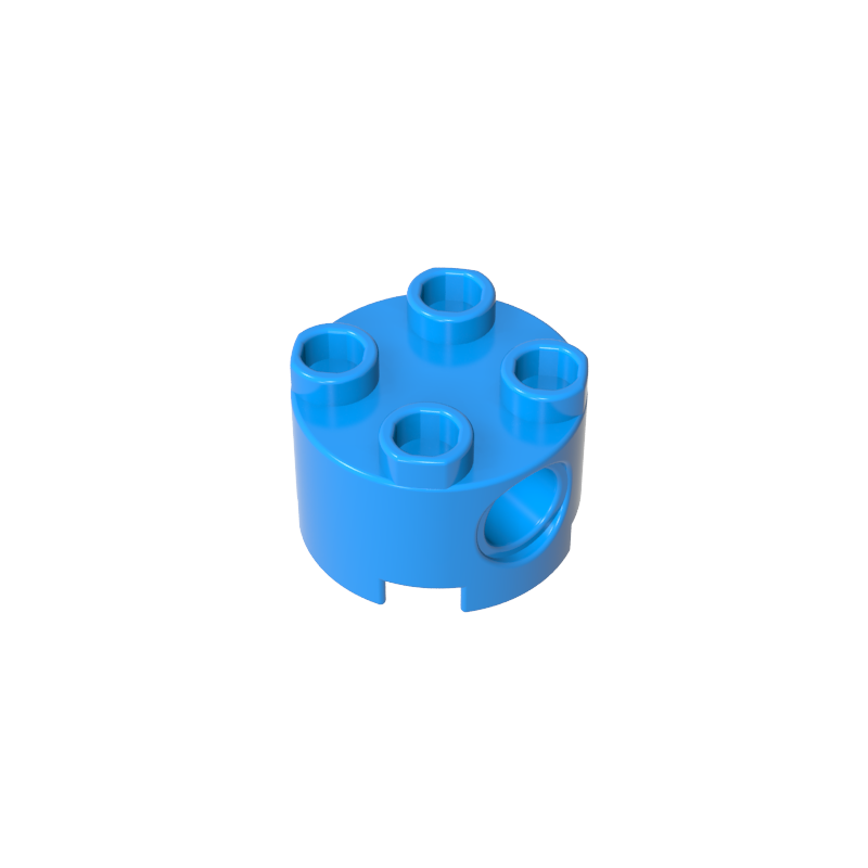 2x2 Cylindrical Brick With Key Holes 17485