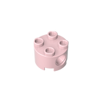 2x2 Cylindrical Brick With Key Holes 17485