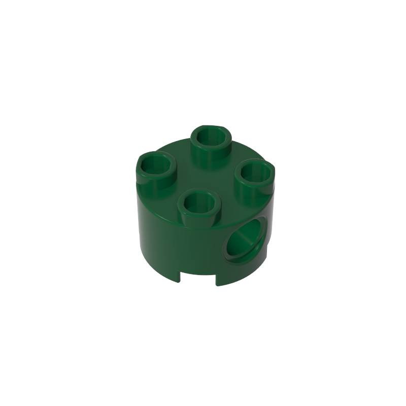 2x2 Cylindrical Brick With Key Holes 17485