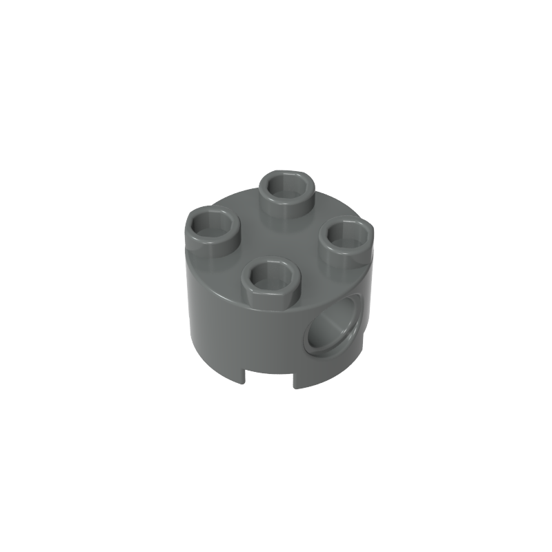 2x2 Cylindrical Brick With Key Holes 17485