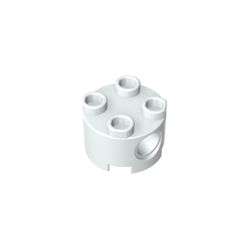 2x2 Cylindrical Brick With Key Holes 17485