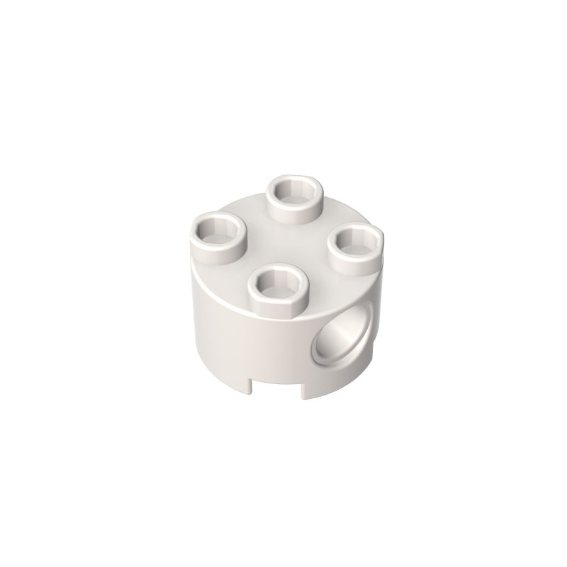 2x2 Cylindrical Brick With Key Holes 17485