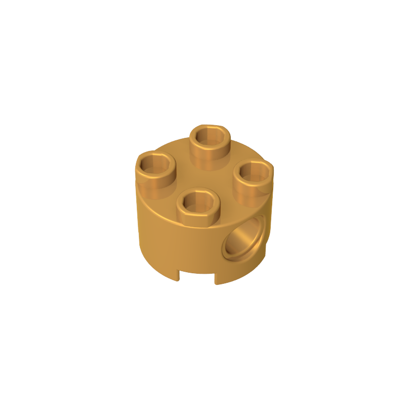 2x2 Cylindrical Brick With Key Holes 17485