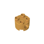 2x2 Cylindrical Brick With Key Holes 17485