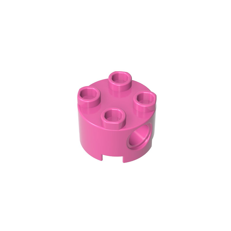 2x2 Cylindrical Brick With Key Holes 17485