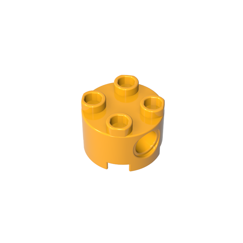 2x2 Cylindrical Brick With Key Holes 17485