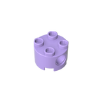 2x2 Cylindrical Brick With Key Holes 17485