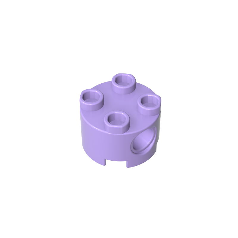 2x2 Cylindrical Brick With Key Holes 17485