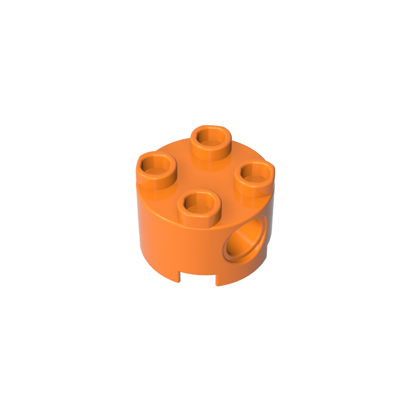 2x2 Cylindrical Brick With Key Holes 17485