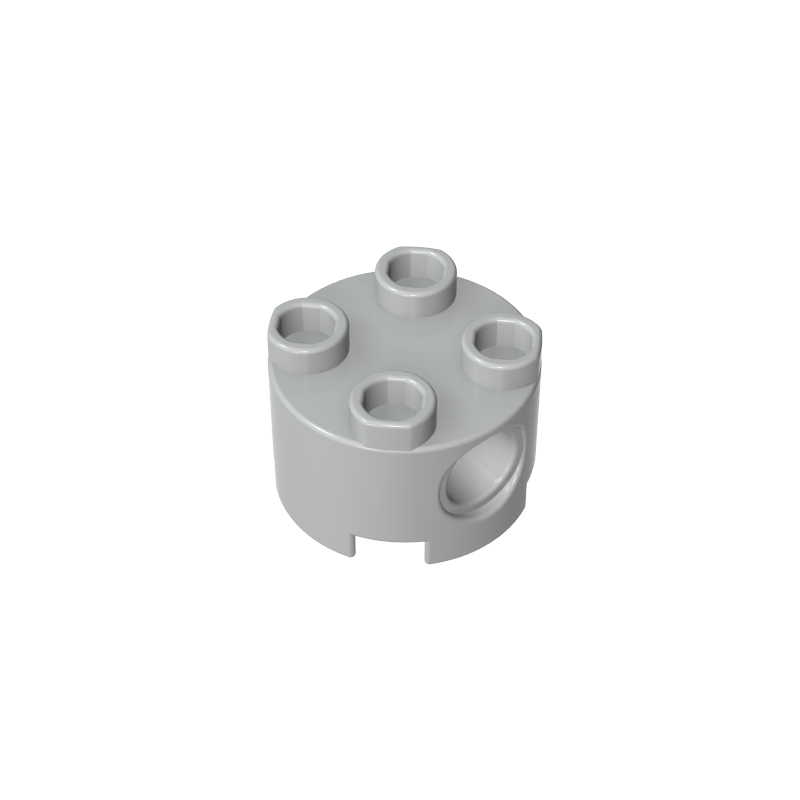 2x2 Cylindrical Brick With Key Holes 17485