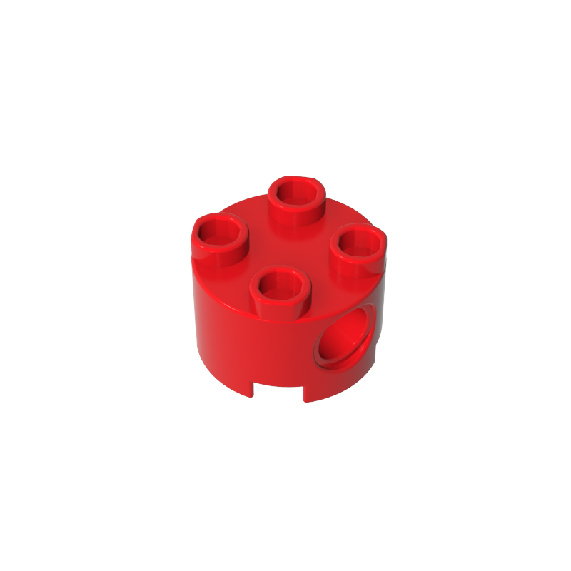 2x2 Cylindrical Brick With Key Holes 17485