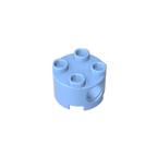 2x2 Cylindrical Brick With Key Holes 17485