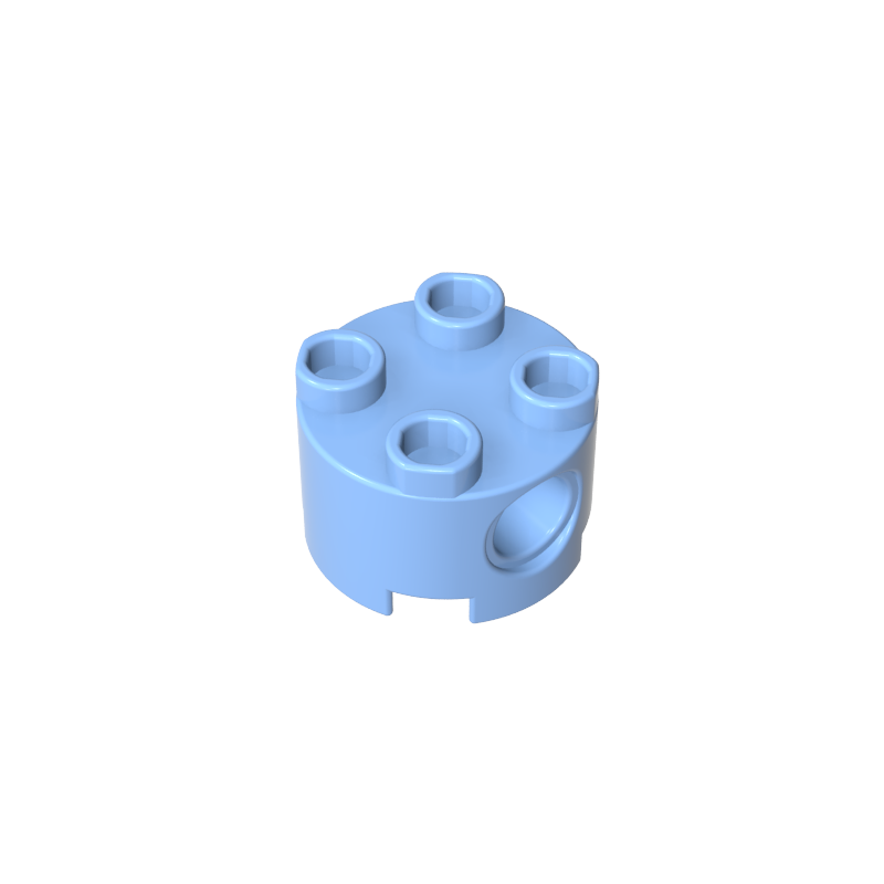 2x2 Cylindrical Brick With Key Holes 17485