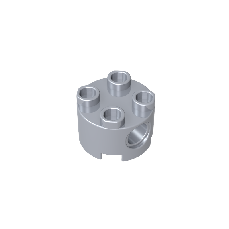 2x2 Cylindrical Brick With Key Holes 17485