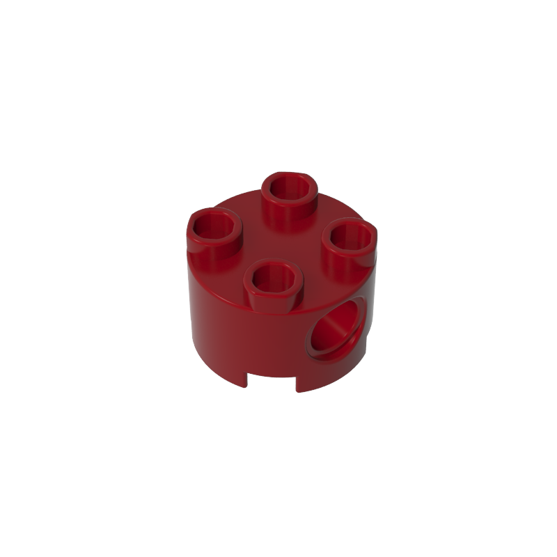 2x2 Cylindrical Brick With Key Holes 17485