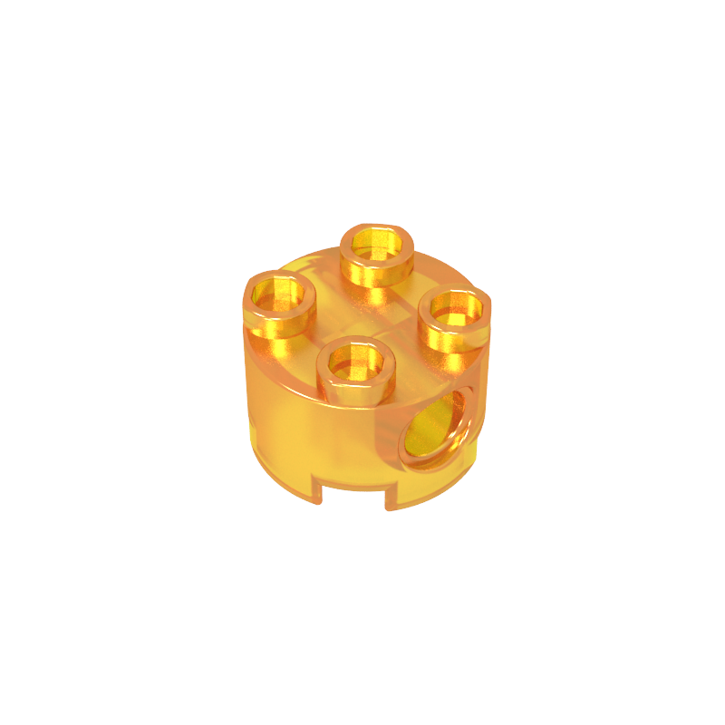 2x2 Cylindrical Brick With Key Holes 17485