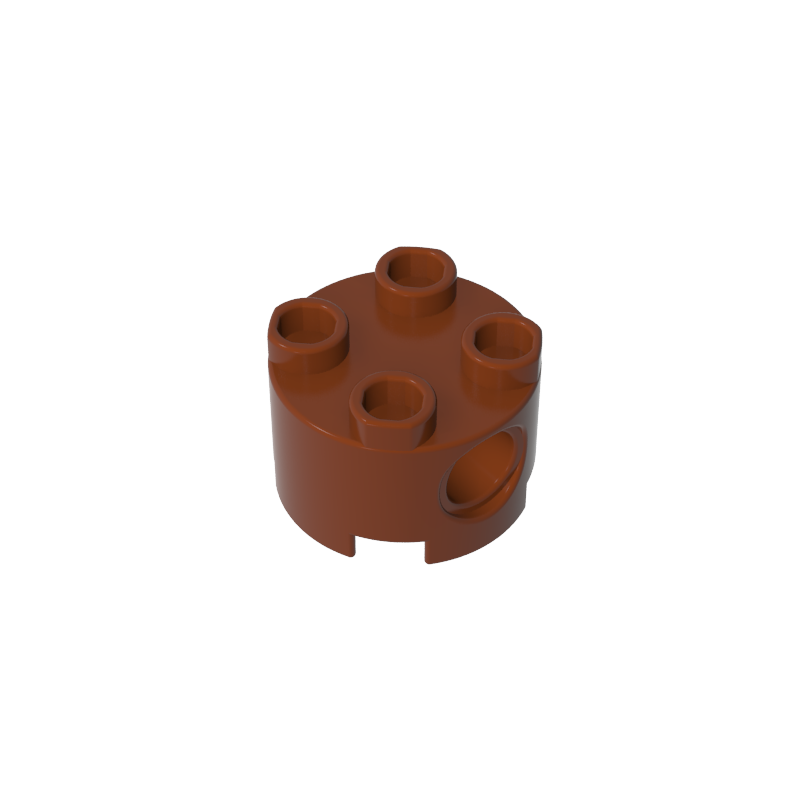 2x2 Cylindrical Brick With Key Holes 17485