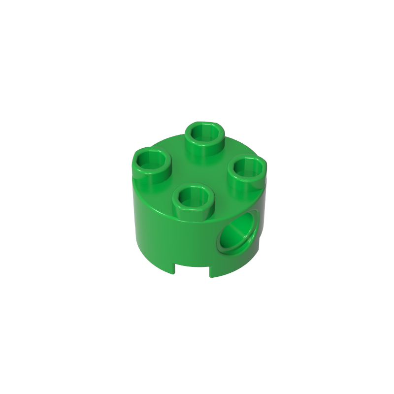 2x2 Cylindrical Brick With Key Holes 17485