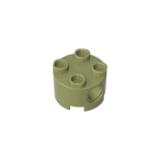 2x2 Cylindrical Brick With Key Holes 17485