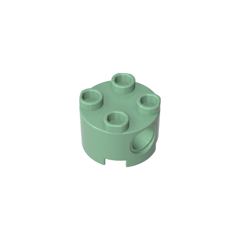 2x2 Cylindrical Brick With Key Holes 17485