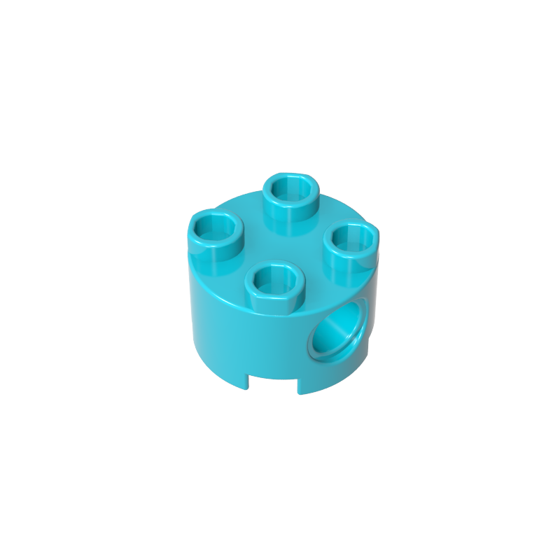 2x2 Cylindrical Brick With Key Holes 17485
