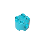 2x2 Cylindrical Brick With Key Holes 17485