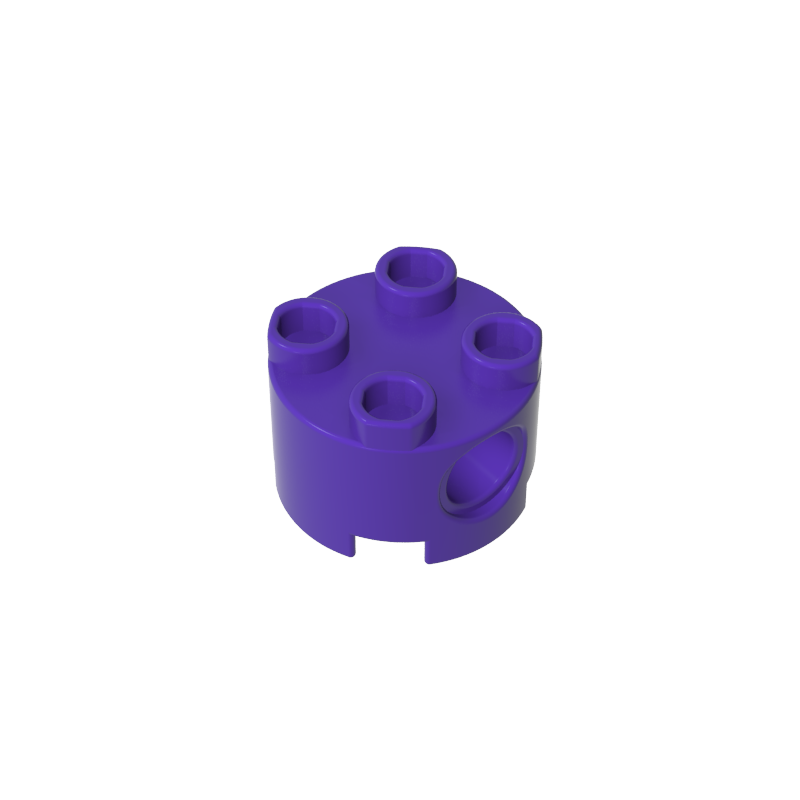 2x2 Cylindrical Brick With Key Holes 17485