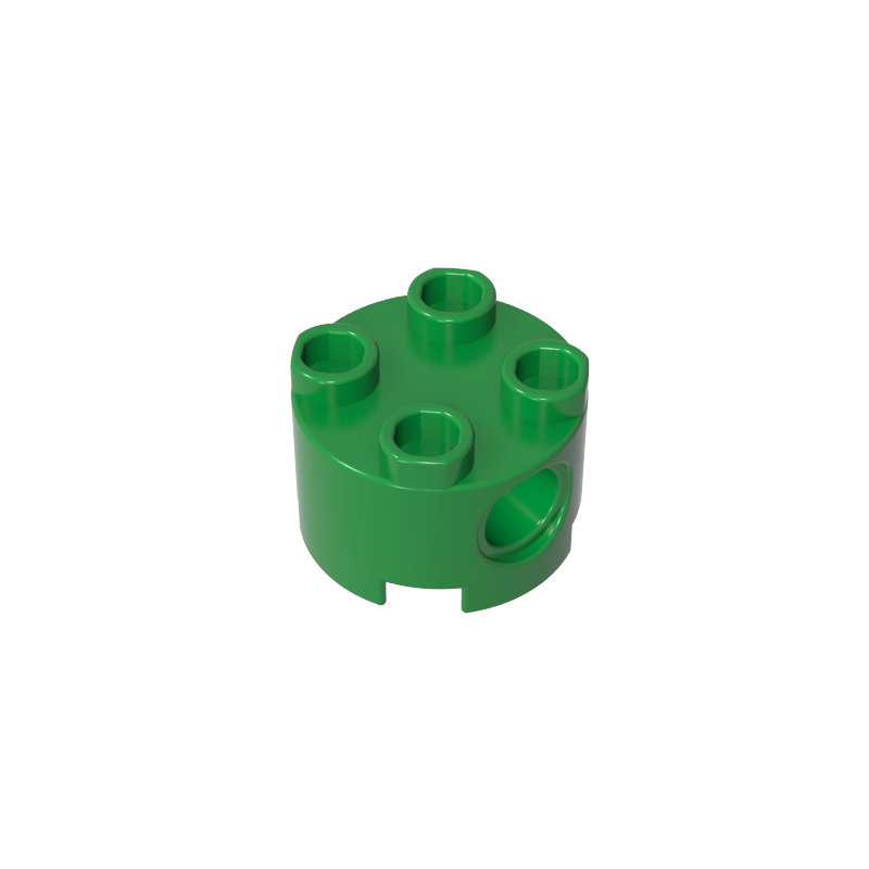 2x2 Cylindrical Brick With Key Holes 17485