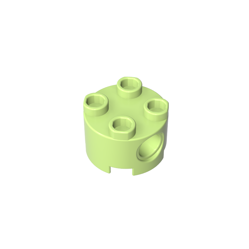 2x2 Cylindrical Brick With Key Holes 17485