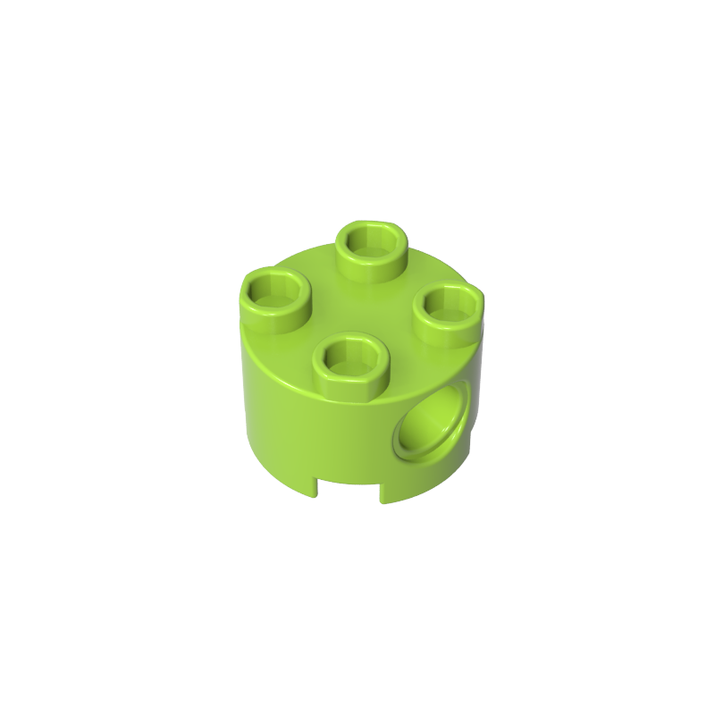 2x2 Cylindrical Brick With Key Holes 17485