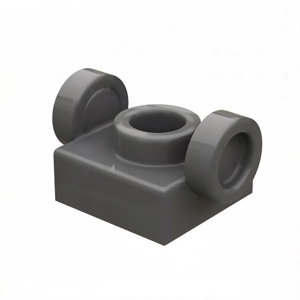 kf-0178 Building Block Part: 1x1 Assembly Piece with Studs on Two Opposite Sides (Non-GoBricks Brand)