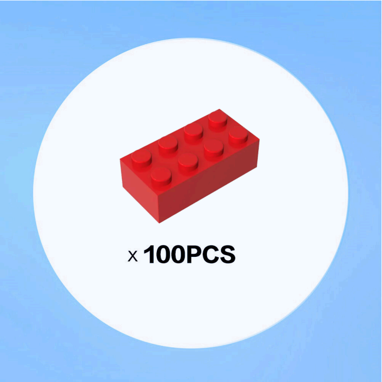 Brick 2 x 4 #3001 x 100PCS	