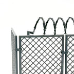 Chain Military Fence, Dinosaur Protective Net, Small Particle Building Block MOC Scene