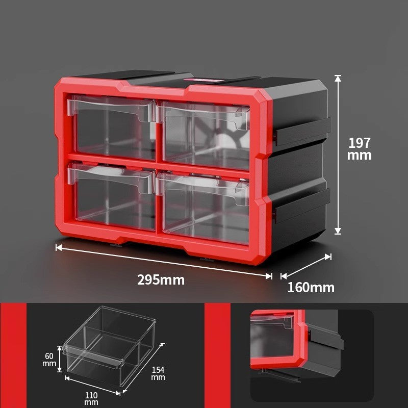 Drawer-Type Parts Storage Box, Accessory Screw Component Cabinet Box, Drawer-Type Component Classification Storage Box