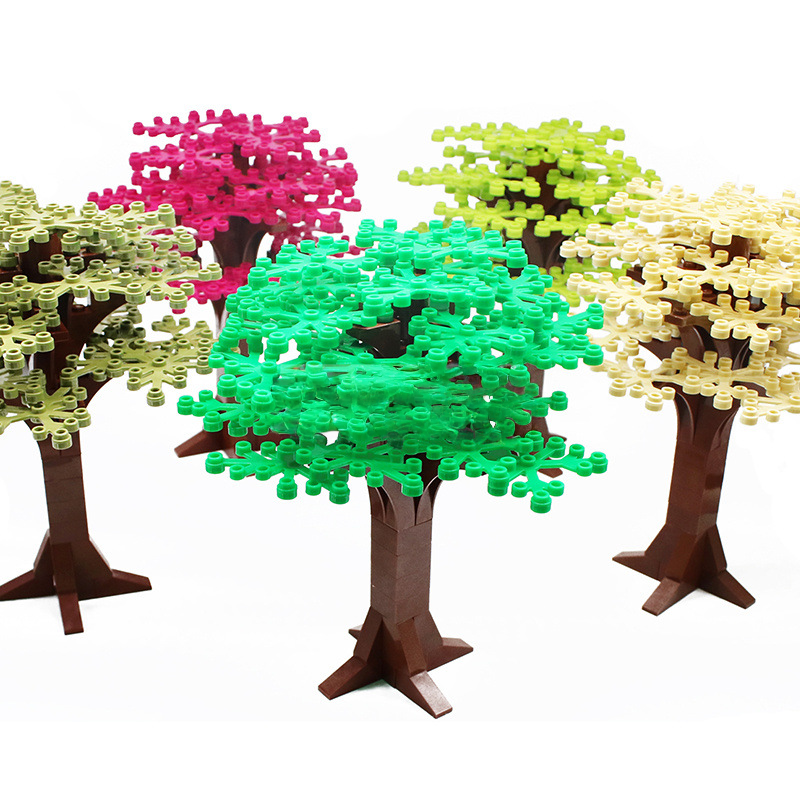 Small Plastic Building Blocks, 58PCS Tree Set x 3, #2417 DIY Scene MOC