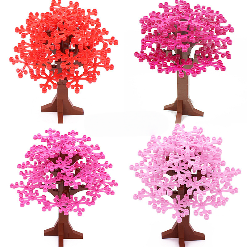 Small Plastic Building Blocks, 58PCS Tree Set x 3, #2417 DIY Scene MOC