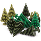 Tactical Pine Tree Building Blocks - 0.3kg Bulk Bag - Wargame & Military MOC Scenery Kit