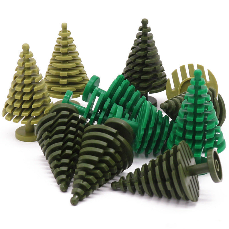 Tactical Pine Tree Building Blocks - 0.3kg Bulk Bag - Wargame & Military MOC Scenery Kit