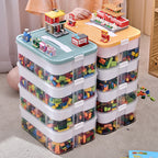 Multi-Compartment Sorting Box for Building Blocks, Parts Classification Storage Box