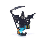 Halloween Skeleton Figurines, Ghost and Death God Figures, Cemetery Building Block Scenes Figurines