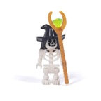Halloween Skeleton Figurines, Ghost and Death God Figures, Cemetery Building Block Scenes Figurines
