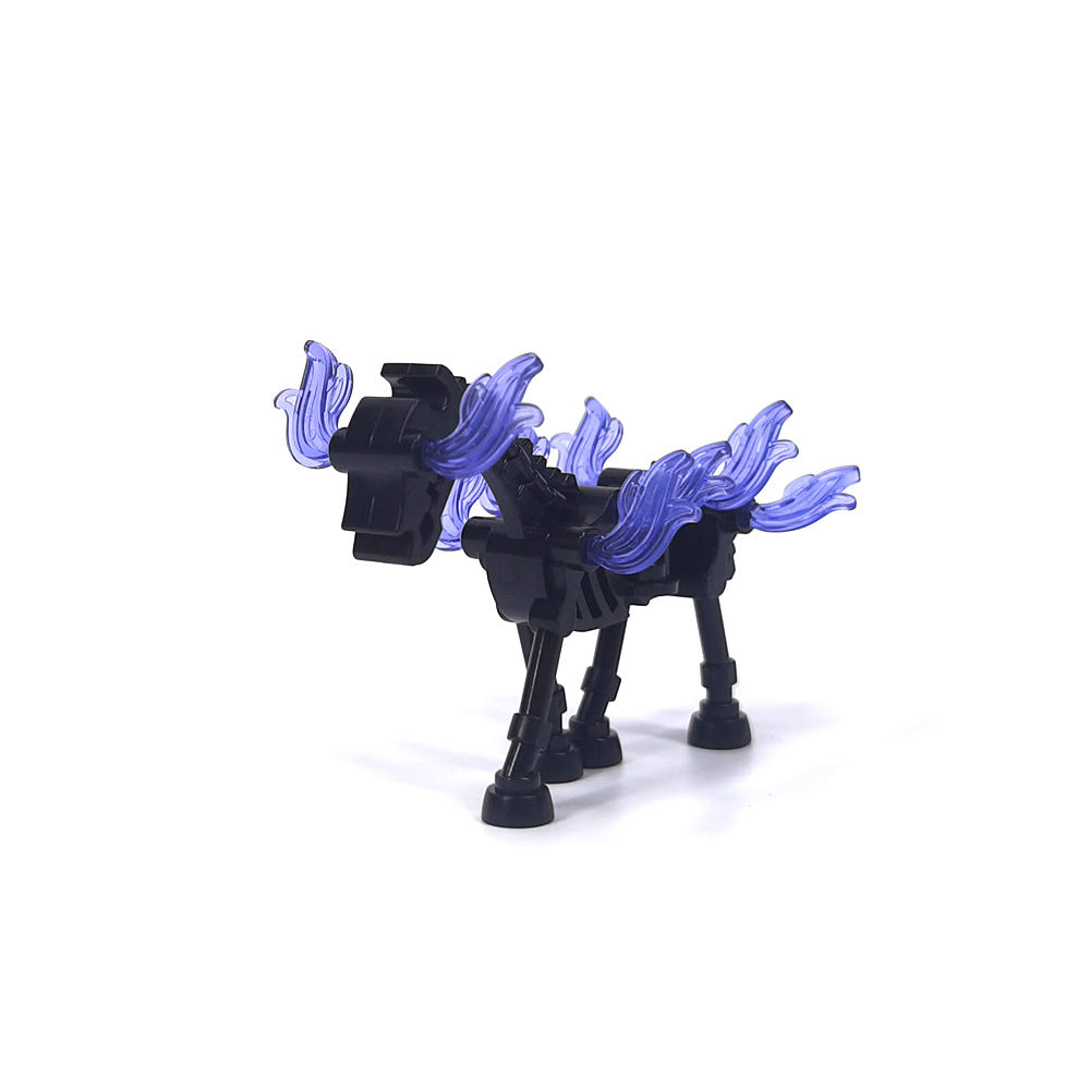 Halloween Skeleton Figurines, Ghost and Death God Figures, Cemetery Building Block Scenes Figurines