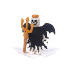 Halloween Skeleton Figurines, Ghost and Death God Figures, Cemetery Building Block Scenes Figurines